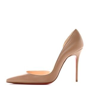 BNWT Christian Louboutin Tan Pointed Heels